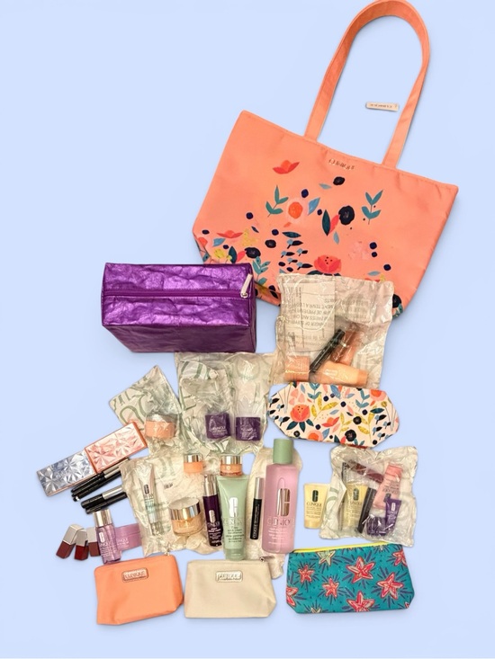 Clinique Other - Clinique Bundle NEW Skincare Makeup Cosmetic Bags Tote Retail Value Over $800